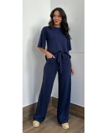 Maria Dubox | Conjunto de calça Teca marinho