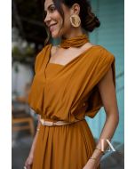 Luxo | Vestido Longo Ombro Franzido
