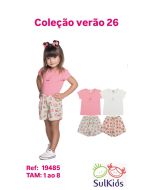 Sul Kids | Conjunto Feminino Have Fun com Shorts de Tactel