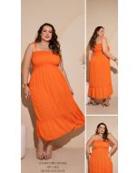 Perola Rara | Vestido Midi Orange
