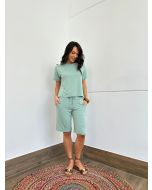 Maria Dubox | Conjunto de bermuda Gaya verde claro