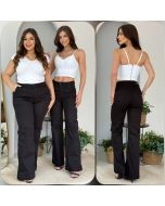 Golstt | Calça Wide Leg Cargo Jetblack