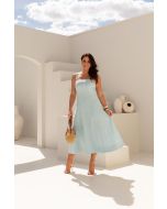 Flor da Moda | Vestido Recortes Azul