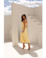 Flor da Moda | Vestido Recortes Amarelo