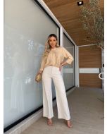 Julia Rodrigues | Camisa Gola Padre Conhaque