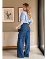 Perola Rara | Calça Wide Leg Cargo Four