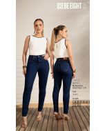BE EIGHT | Calça Skinny Jeans cós Alto Azul Escuro