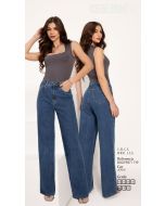 BE EIGHT | Calça Wide Leg Jeans Azul escuro