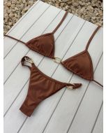 Logata | Conjunto de Biquíni Laís Marrom