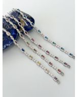 Jaqueline Bueno | Pulseira em Prata Cravejada 4 Cores