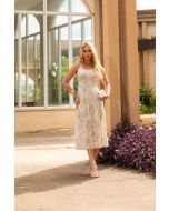 Flor da Moda | Vestido Bordado Bege