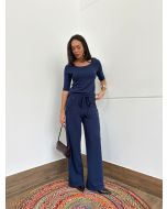 Maria Dubox | Conjunto de calça Guedala marinho