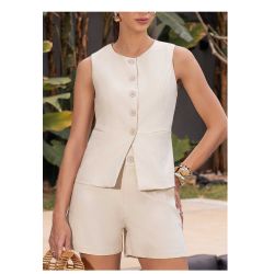Imperio By Titanium | Conjunto de Alfaiataria com Elastano Bege