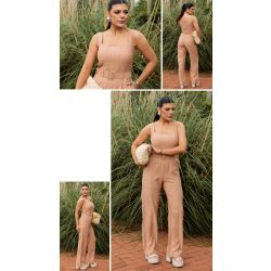 Dumene | Macacão Regata Alfaiataria Toronto Nude