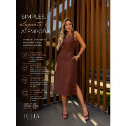 Júlia Rodrigues - Vestido linho com acessório