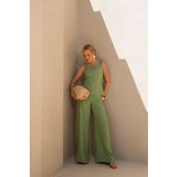 LE RIZZ - CONJUNTO BLUSA C/ FIVELA E CALÇA PANTALONA 