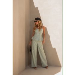 LE RIZZ - CONJUNTO BLUSA PEPLUM E CALÇA PANTALONA 