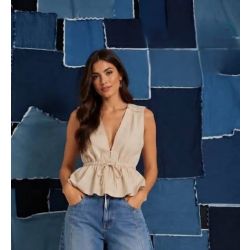 BE EIGHT | Blusa Peplum em Linho 