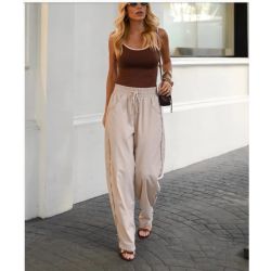 Skenn | Calça Tricoline Risca 