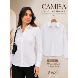 Fajos | Camisa Tricoline Branca