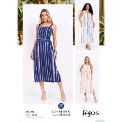 FAJOS - VESTIDO VICOSE FORRADO