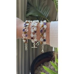 Jaqueline Bueno | Pulseira prata com Pedras