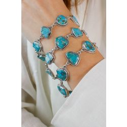 Jaqueline Bueno | Pulseira de Pedra Natural Turquesa do Arizona